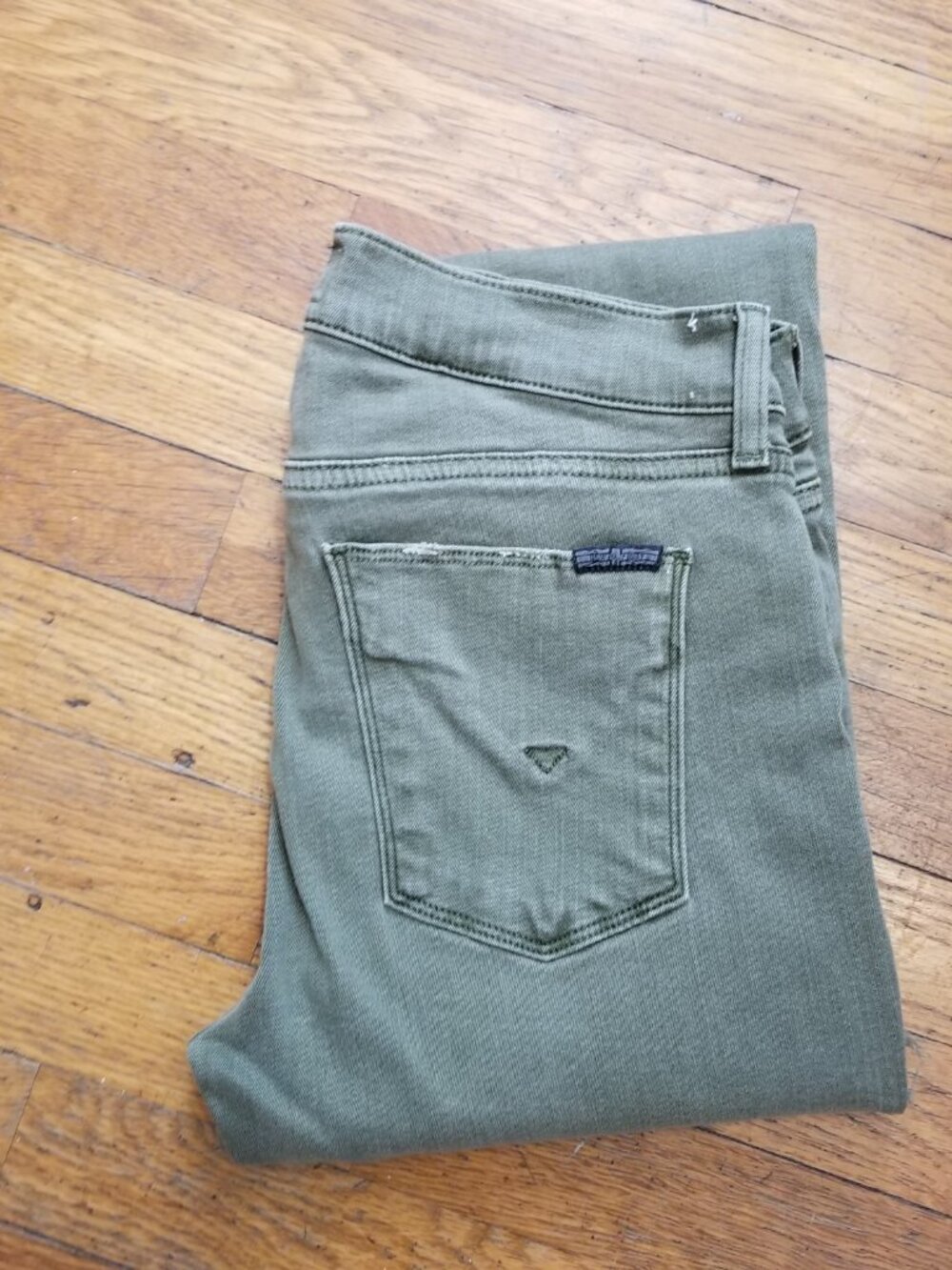 Hudson Olive Green Skinny Jeans, Size 28